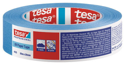 tesa® 4435 (30 мм Х 50м) Малярная УФ-стойкая лента (UV Paper Tape)
