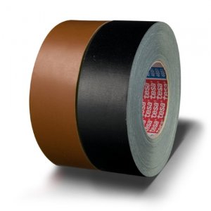 Лента из ткани tesa® 4651 "Премиум" 970мм x 50м, цвет коричневый, лог ролл
